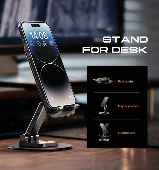 360FlexStand™ Mobile & Tablet 360 Rotating Metal Stand